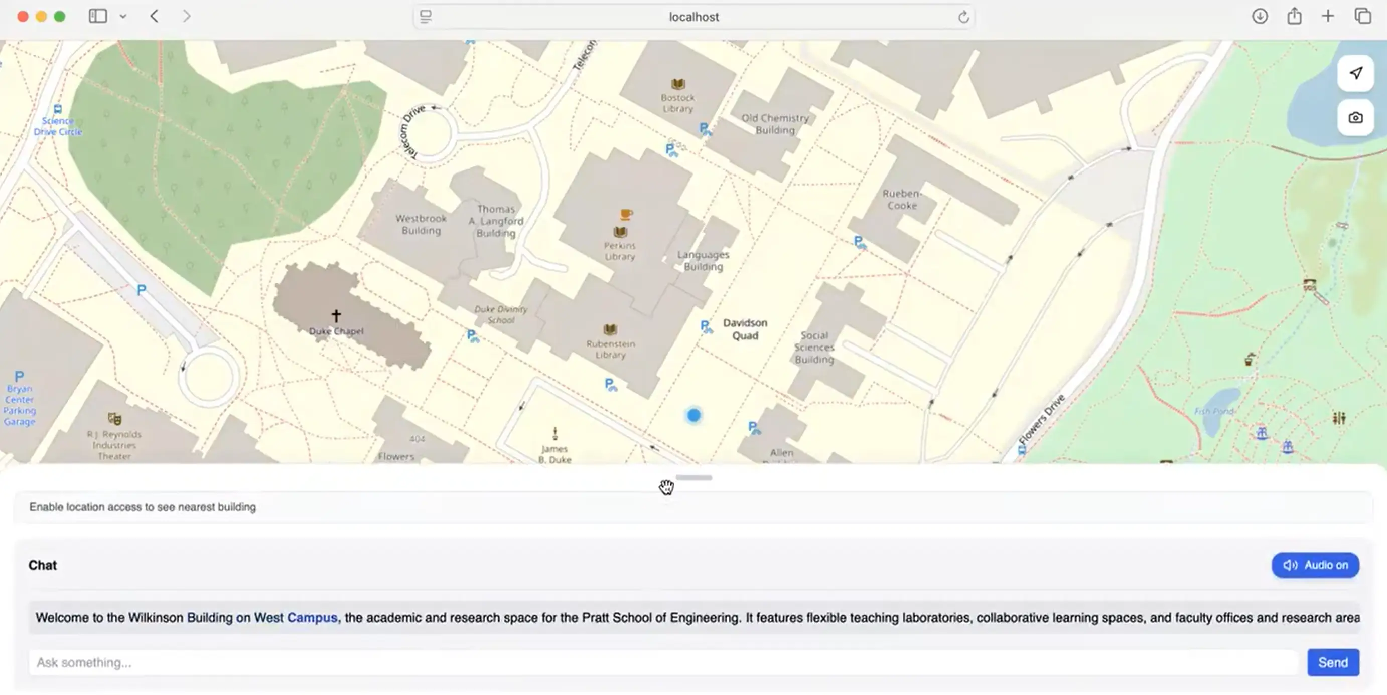 Duke AI Tour Guide – project screenshot